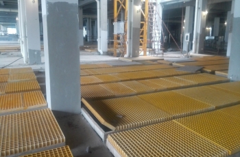 深圳南山污水處理廠玻璃鋼生化池蓋板安裝工程