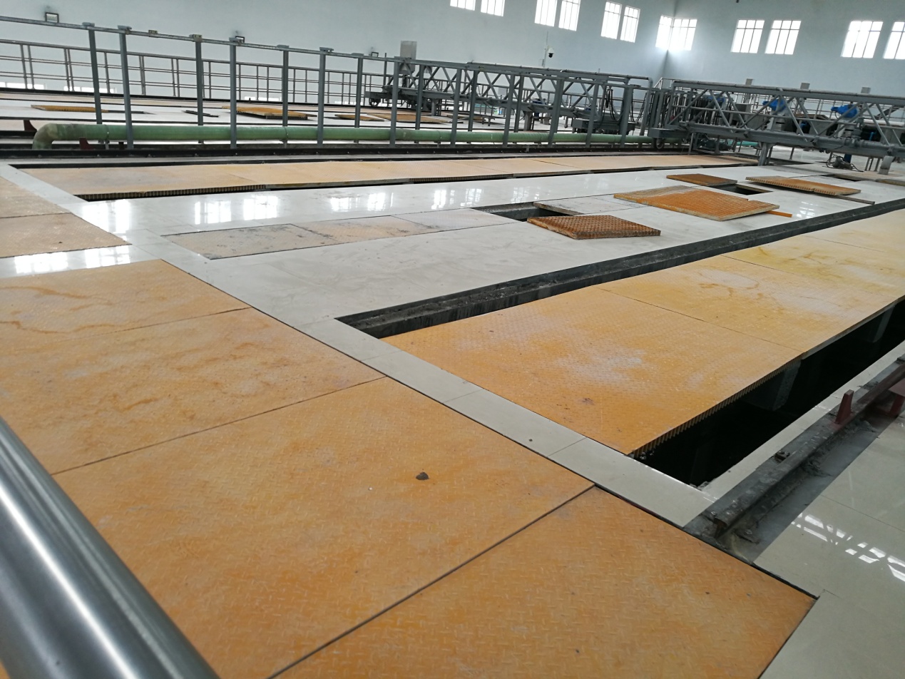 廣東深圳福田污水處理廠玻璃鋼格柵、蓋板安裝工程(圖2)